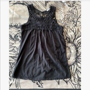 Sonoma Black Crochet Top Medium